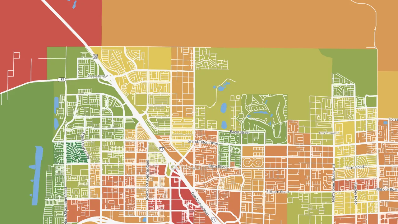 Tule Springs, Las Vegas, NV Map of Drug-Related Crime Rates