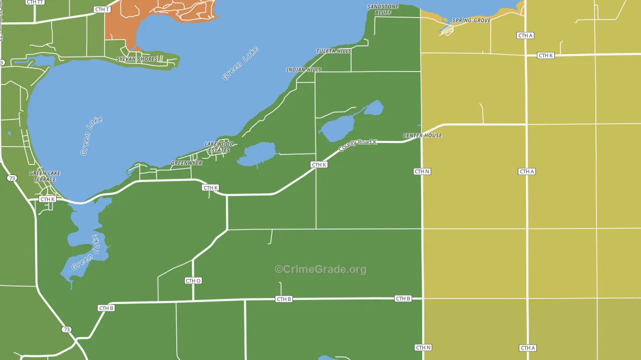 Tuleta Hills, WI Map of Drug-Related Crime Rates