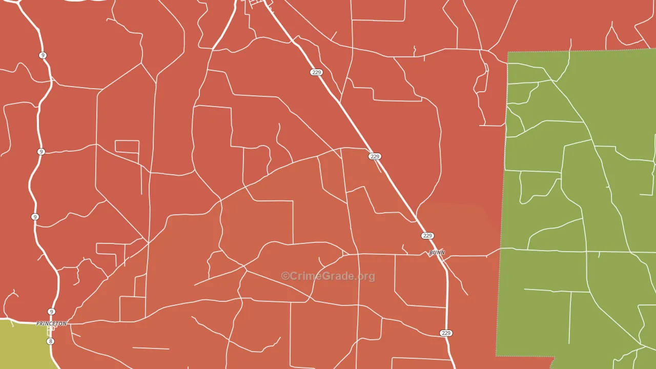 Tulip, AR Map of Drug-Related Crime Rates