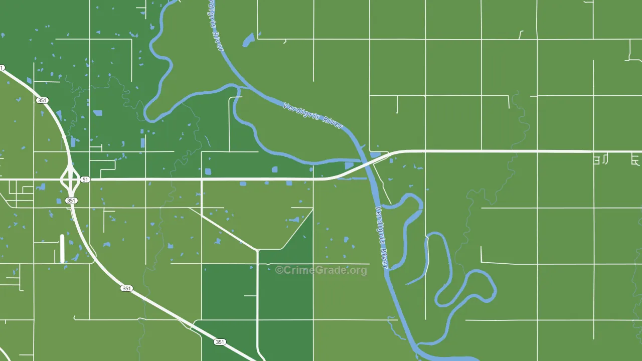 Tullahassee, OK Map of Drug-Related Crime Rates