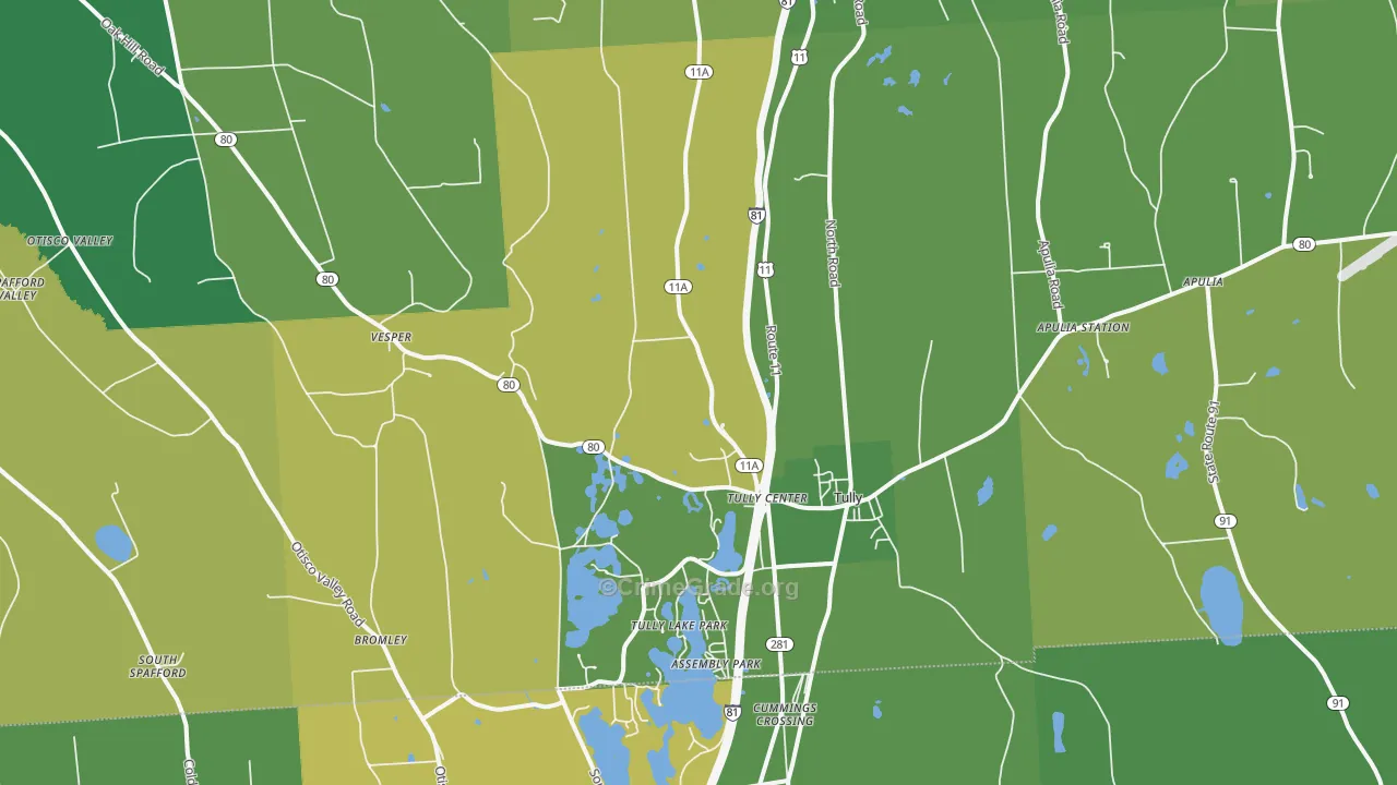 Tully, NY Map of Drug-Related Crime Rates
