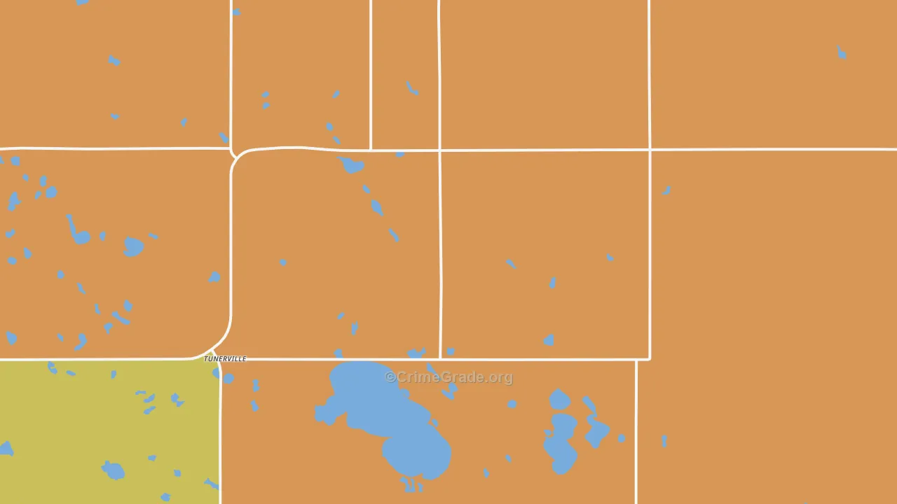 Tunerville, SD Map of Drug-Related Crime Rates