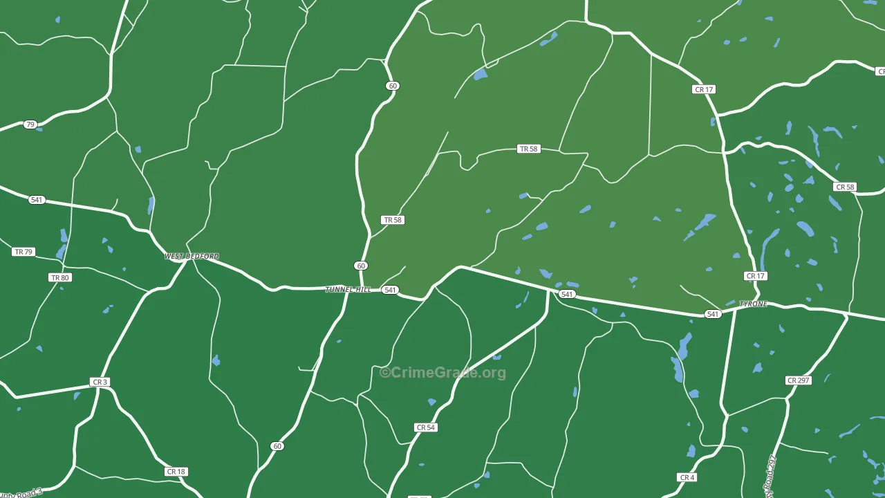 Tunnel Hill, OH Map of Drug-Related Crime Rates