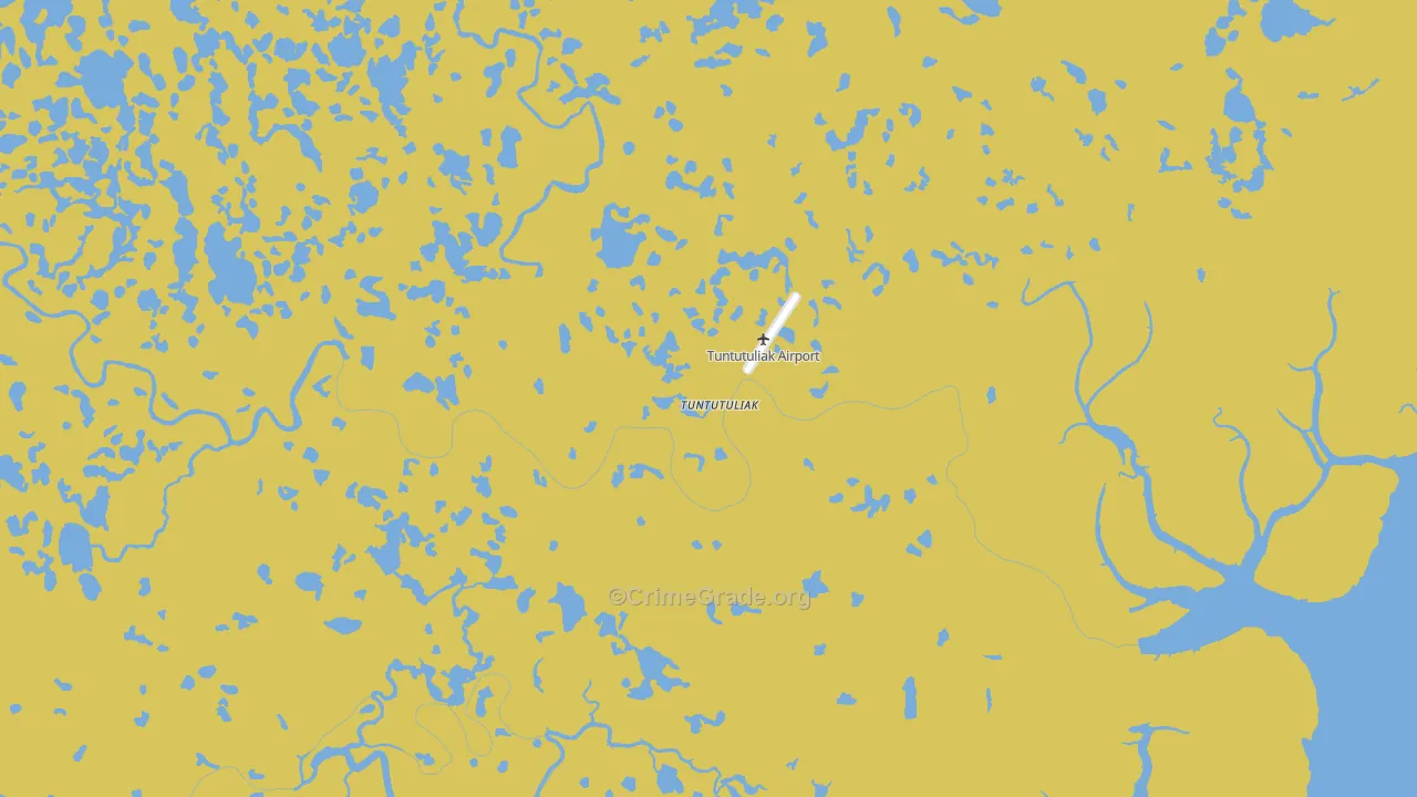 Tuntutuliak, AK Map of Drug-Related Crime Rates