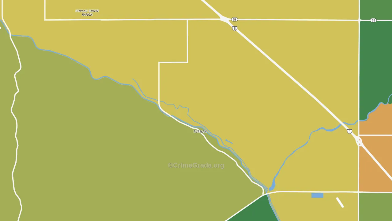 Tupman, CA Map of Drug-Related Crime Rates