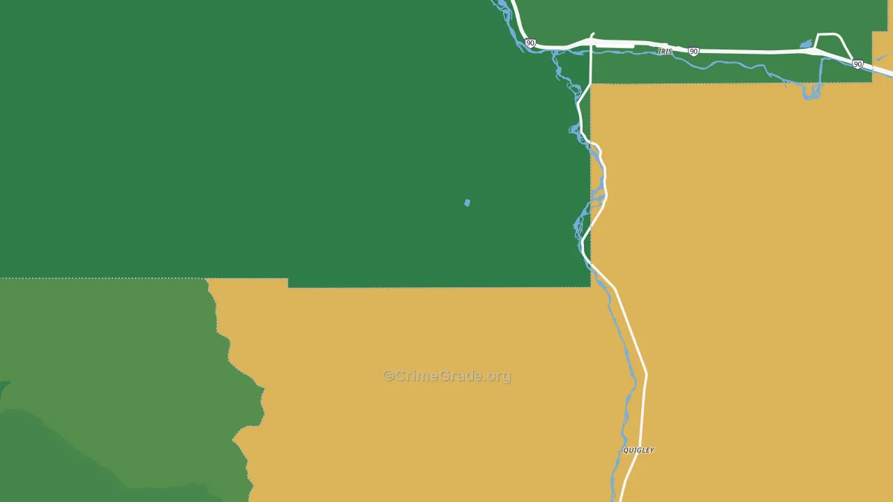 Turah, MT Map of Drug-Related Crime Rates