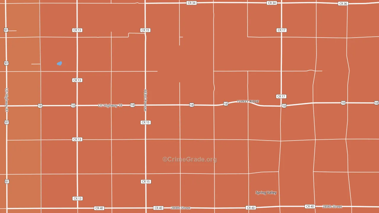 Turkey Ridge, SD Map of Drug-Related Crime Rates
