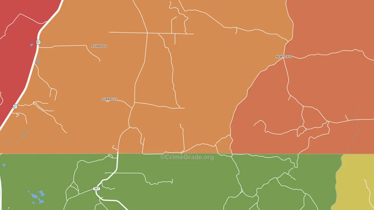 Turnbull, MS Map of Drug-Related Crime Rates