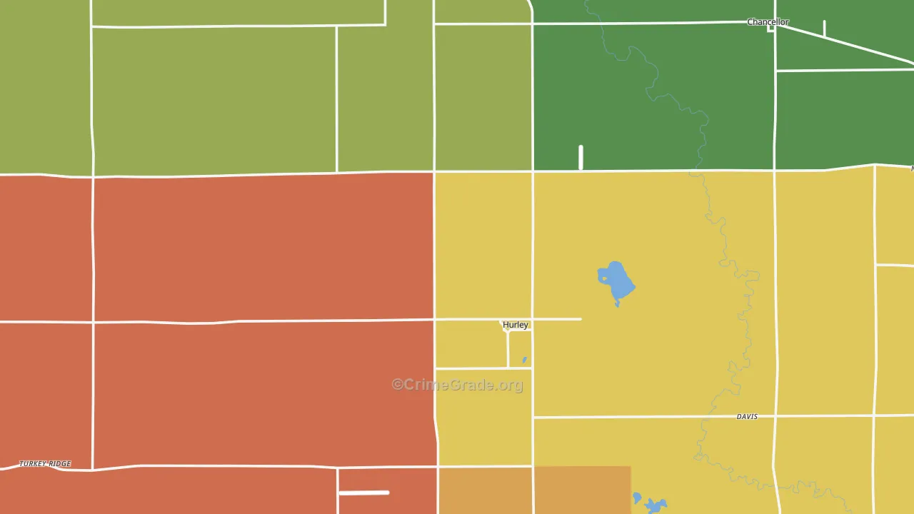 Turner County, SD Map of Drug-Related Crime Rates