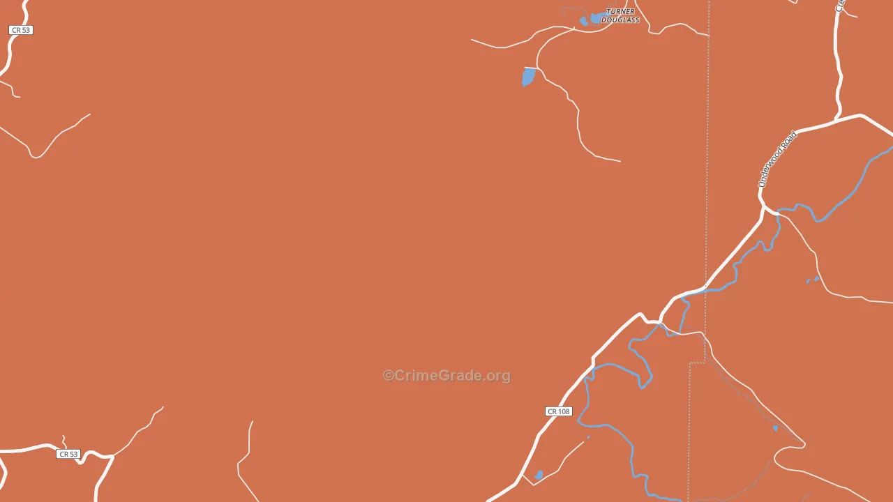 Turner Douglass, WV Map of Drug-Related Crime Rates