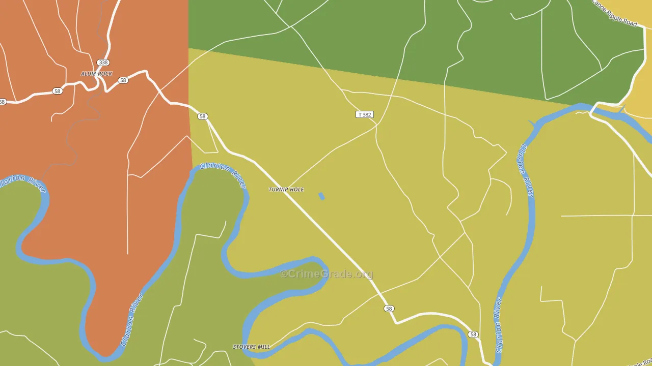 Turnip Hole, PA Map of Drug-Related Crime Rates