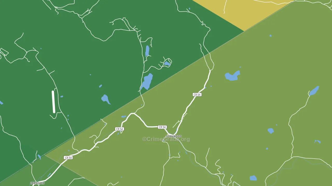 Turnwood, NY Map of Drug-Related Crime Rates