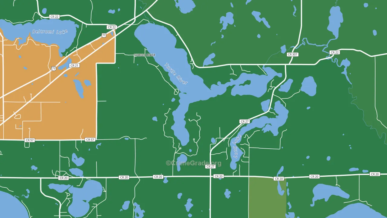 Turtle River, MN Map of Drug-Related Crime Rates