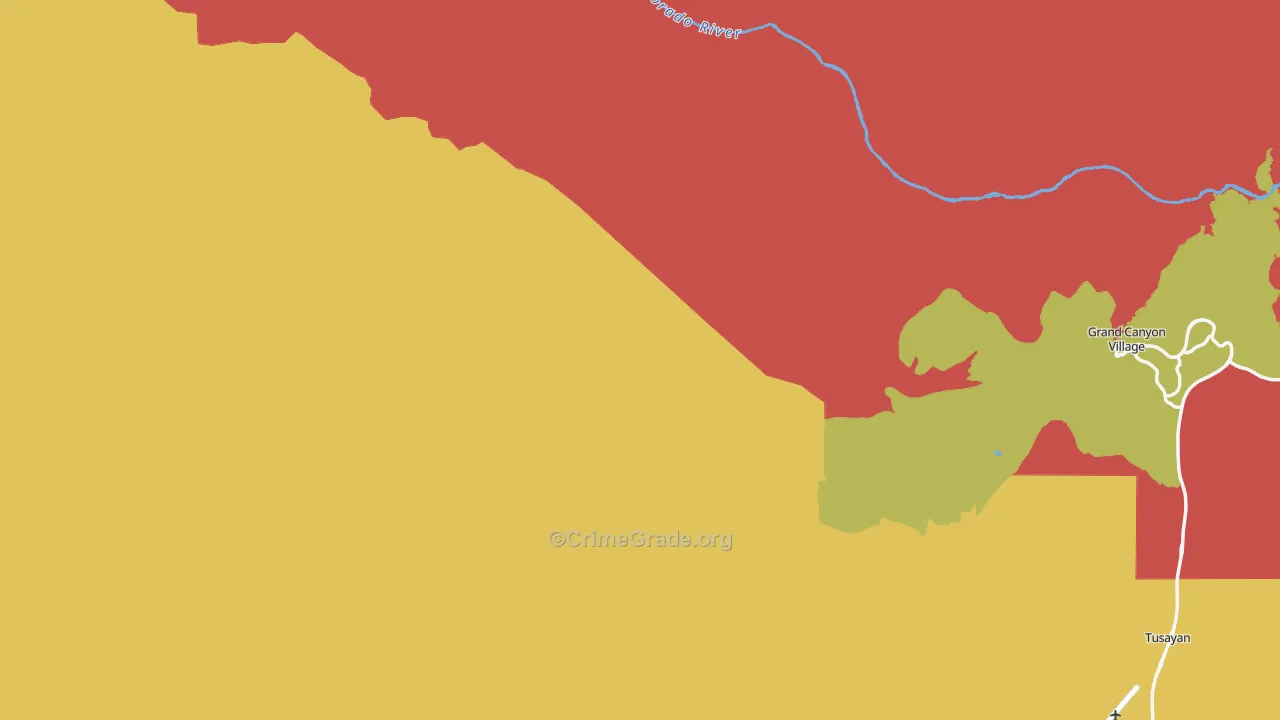Tusayan, AZ Map of Drug-Related Crime Rates