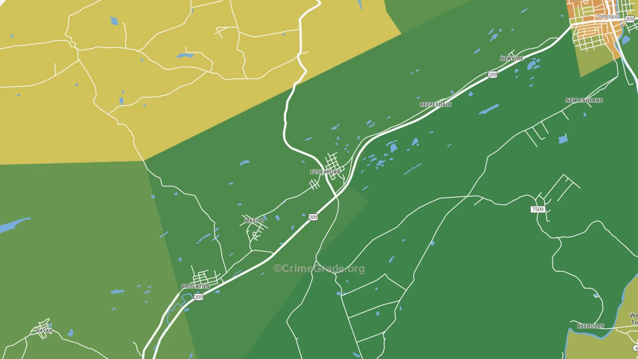 Tuscarora, PA Map of Drug-Related Crime Rates