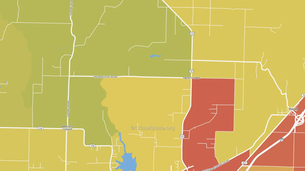 Twentythree, AR Map of Drug-Related Crime Rates