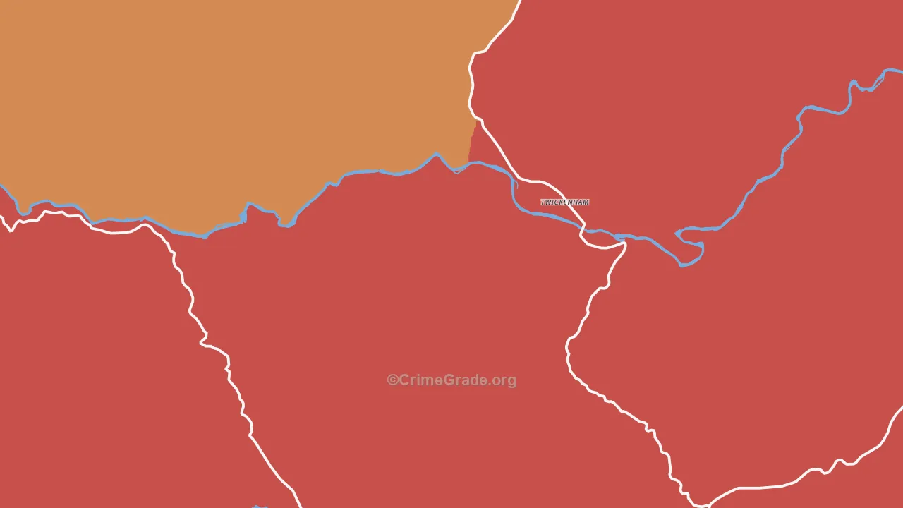 Twickenham, OR Map of Drug-Related Crime Rates