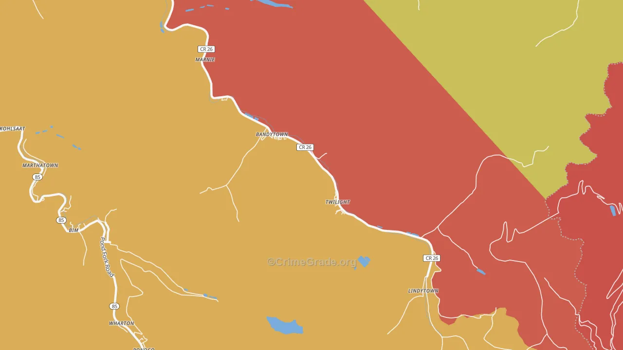 Twilight, WV Map of Drug-Related Crime Rates