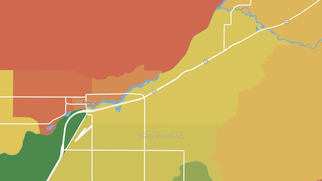 Twin Groves, ID Map of Drug-Related Crime Rates