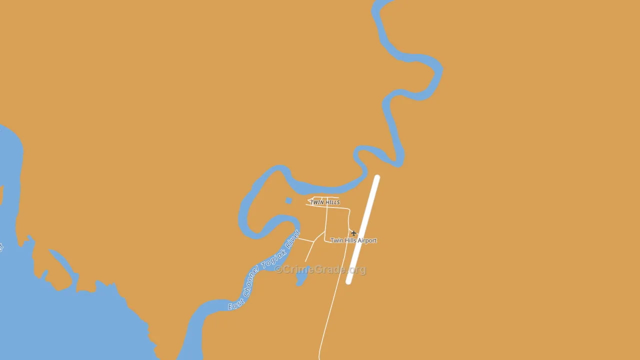 Twin Hills, AK Map of Drug-Related Crime Rates