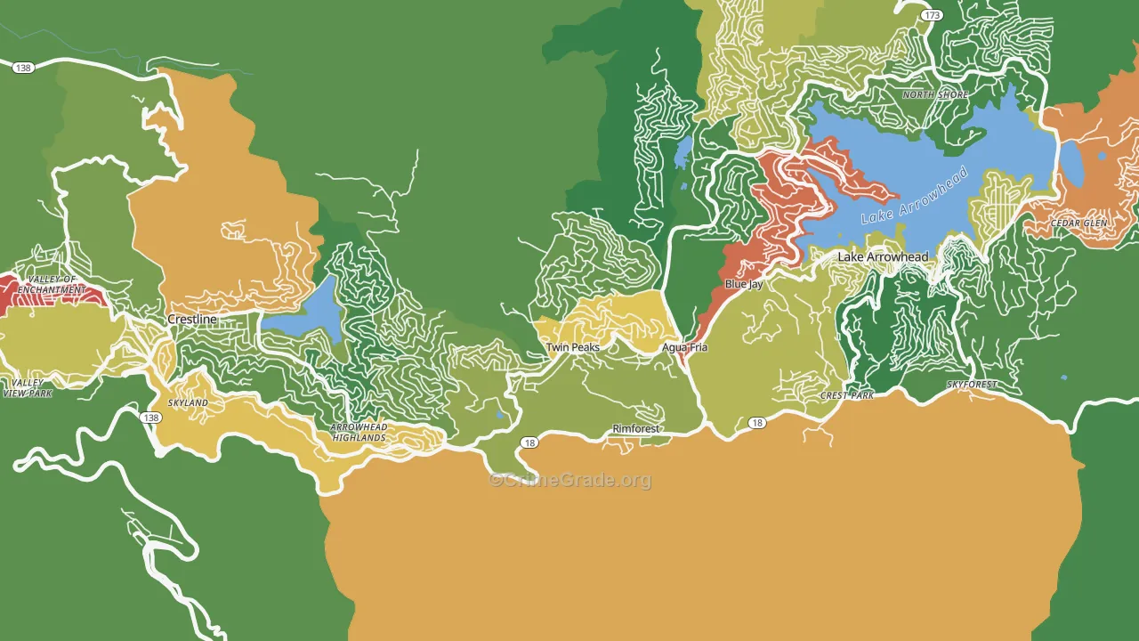 Twin Peaks, CA Map of Drug-Related Crime Rates