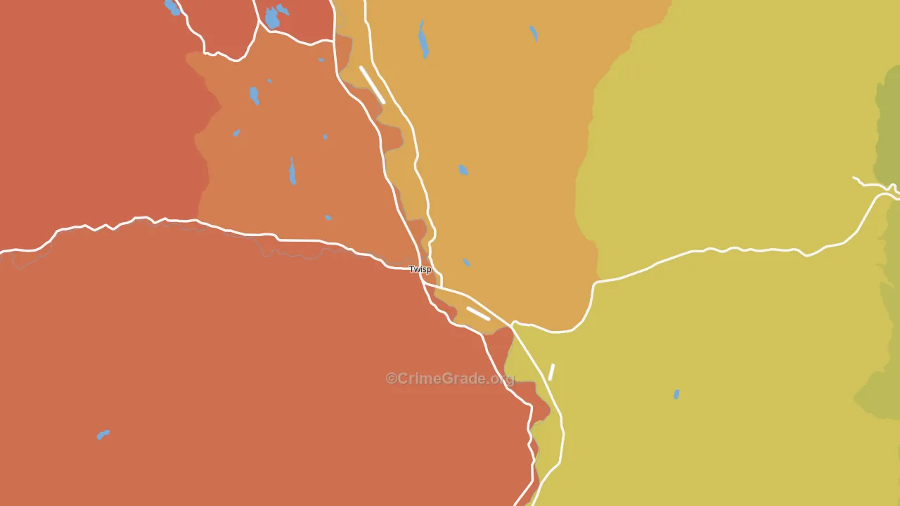Twisp, WA Map of Drug-Related Crime Rates