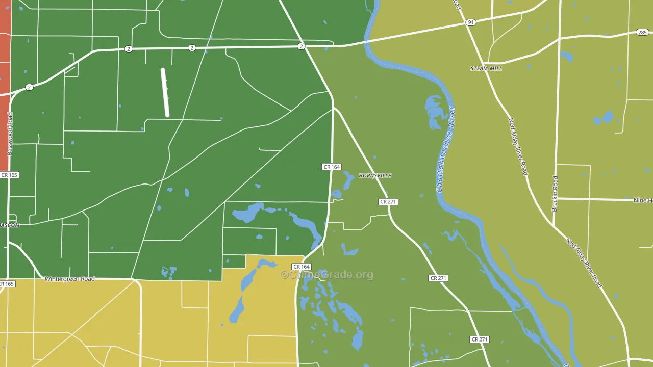 Two Egg, FL Map of Drug-Related Crime Rates