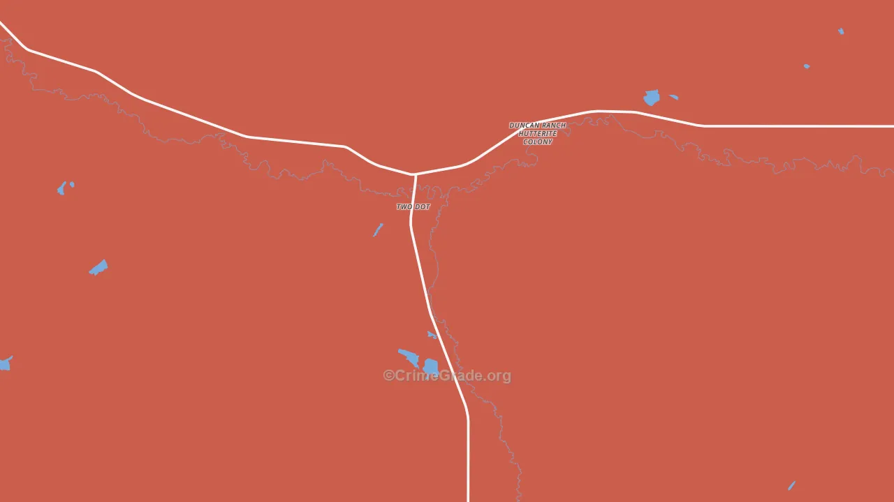 Twodot, MT Map of Drug-Related Crime Rates