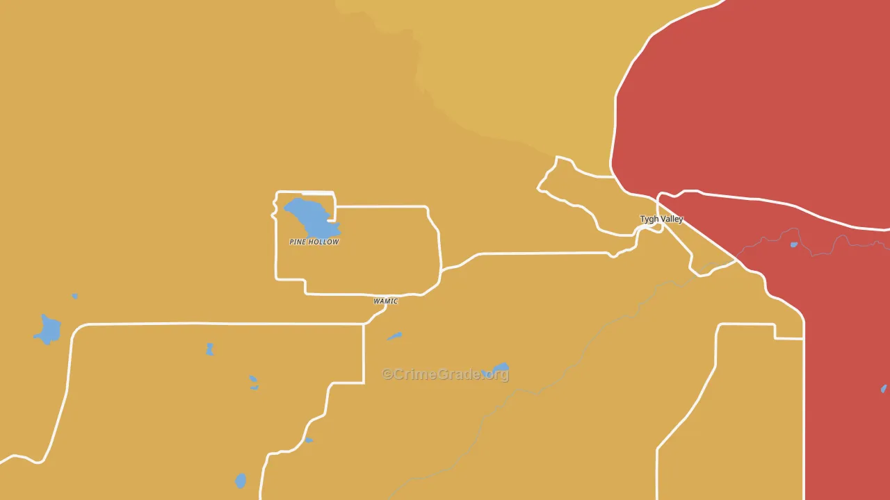 Tygh Valley, OR Map of Drug-Related Crime Rates