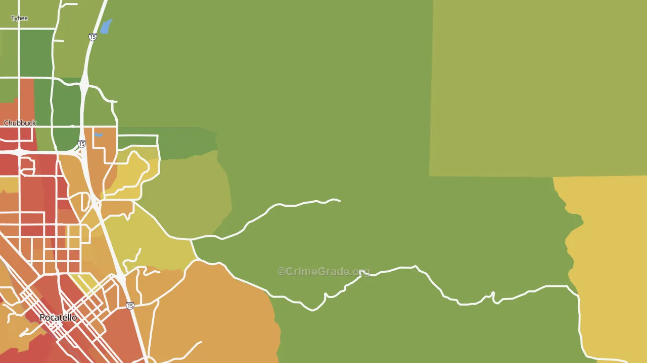 Tyhee, ID Map of Drug-Related Crime Rates