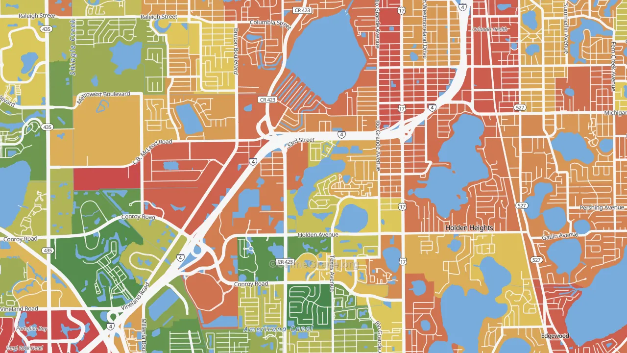 Tymber Skan on the Lake, Orlando, FL Map of Drug-Related Crime Rates