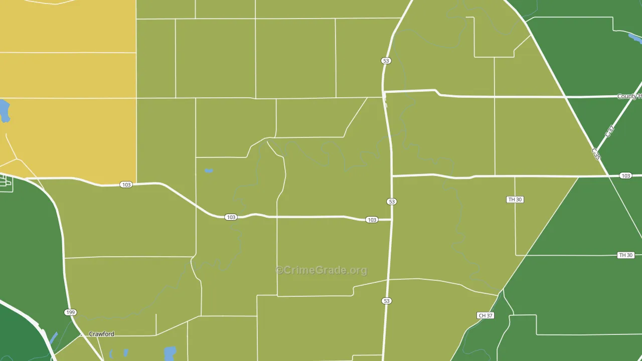 Tymochtee, OH Map of Drug-Related Crime Rates