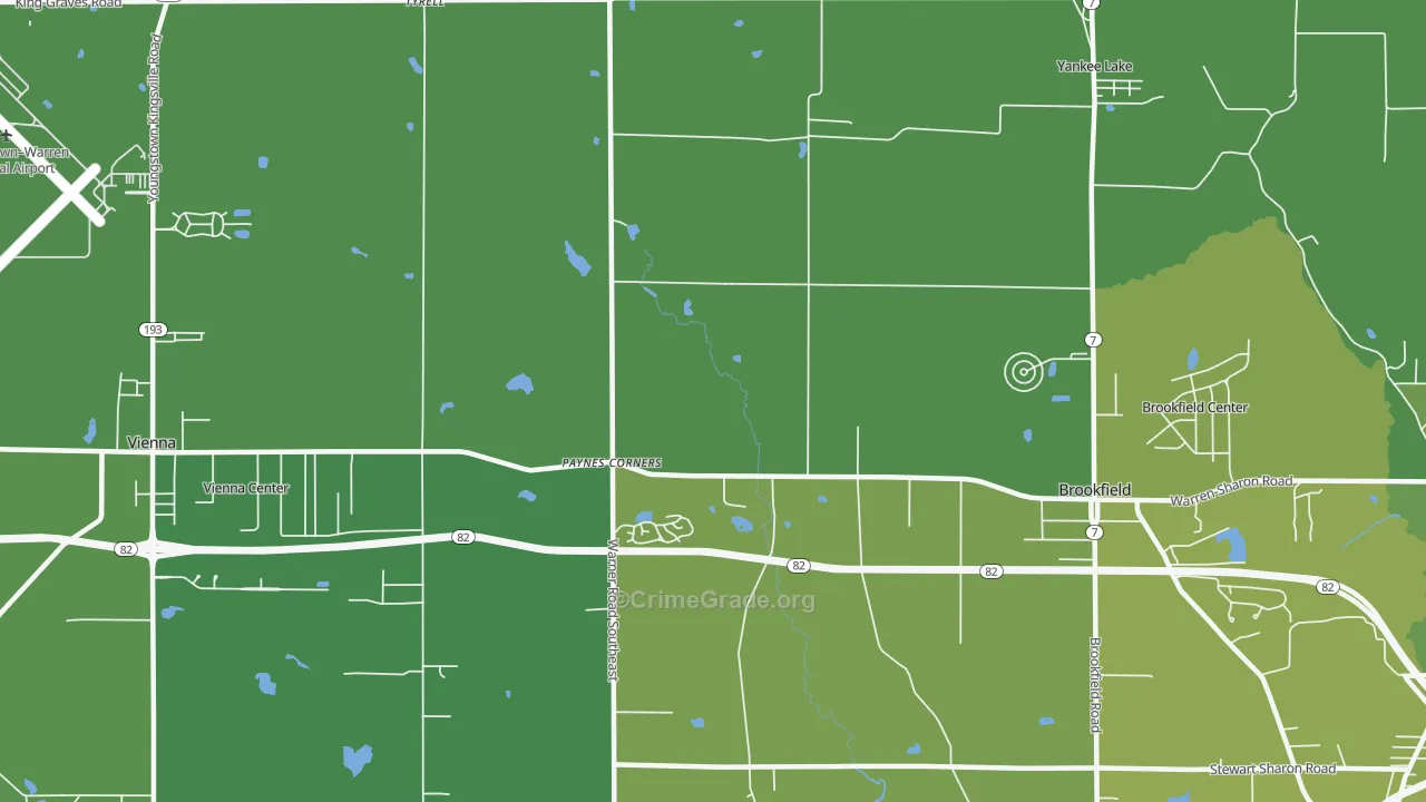 Tyrrell, OH Map of Drug-Related Crime Rates