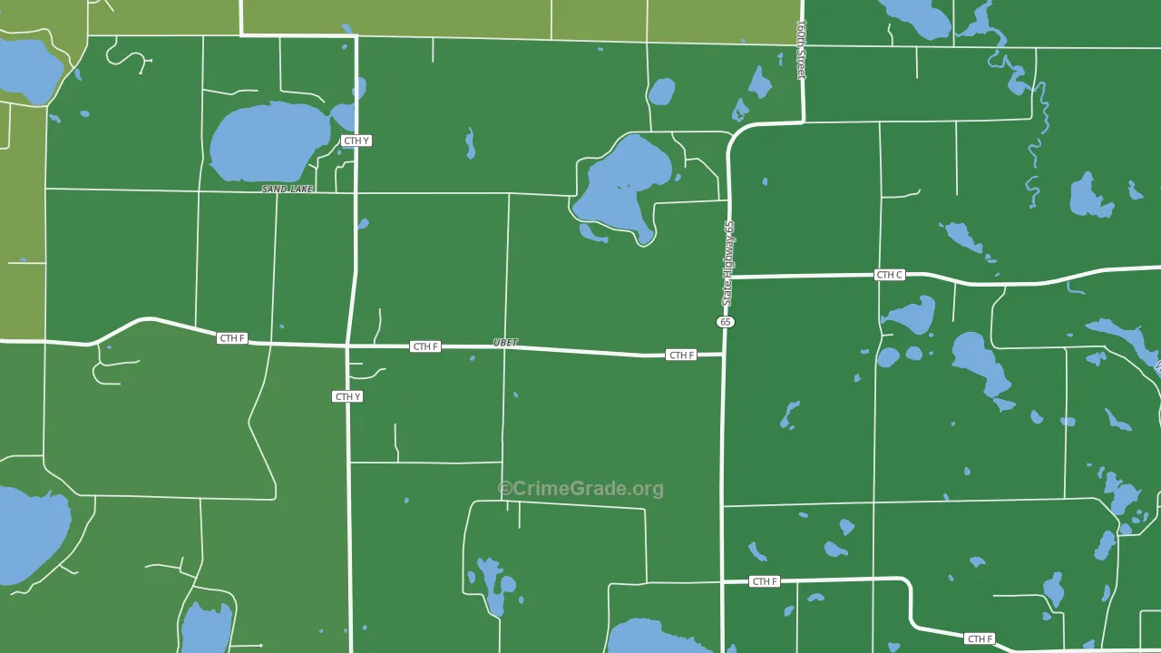 Ubet, WI Map of Drug-Related Crime Rates