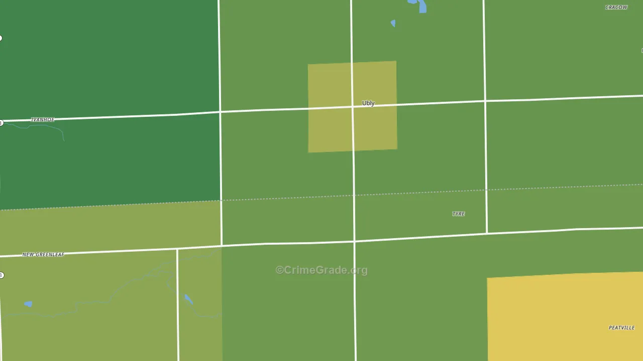 Ubly, MI Map of Drug-Related Crime Rates