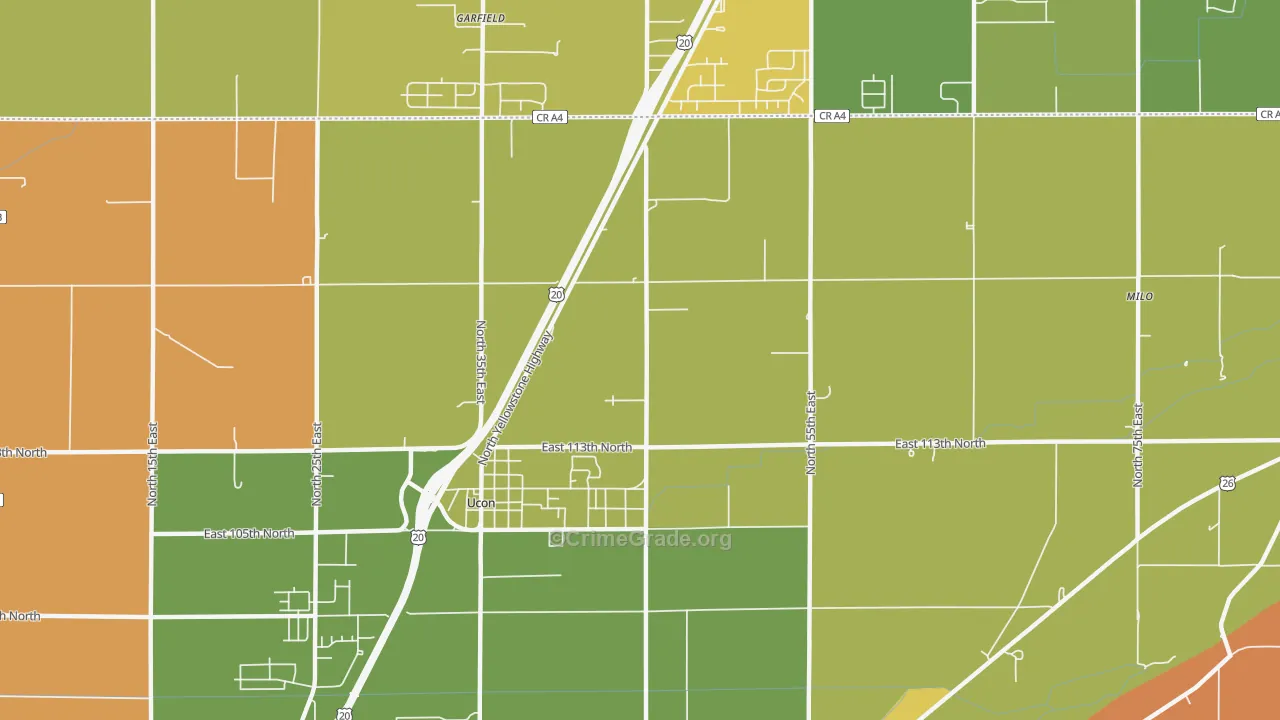 Ucon, ID Map of Drug-Related Crime Rates