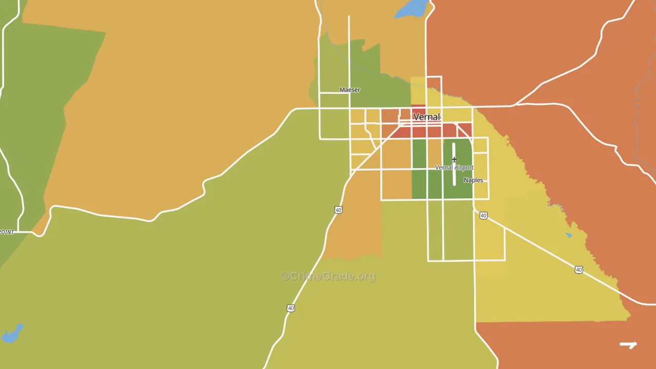 Uintah County, UT Map of Drug-Related Crime Rates