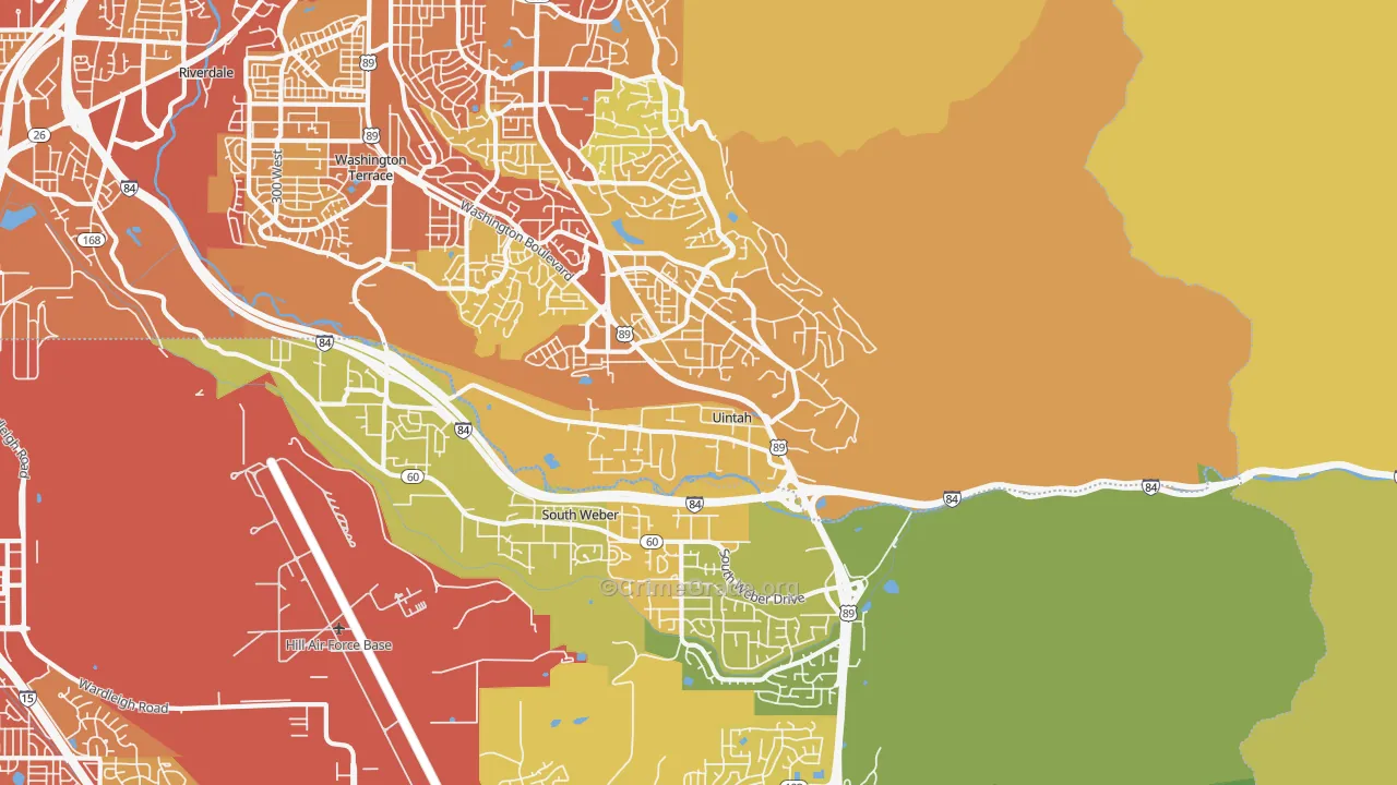Uintah, UT Map of Drug-Related Crime Rates