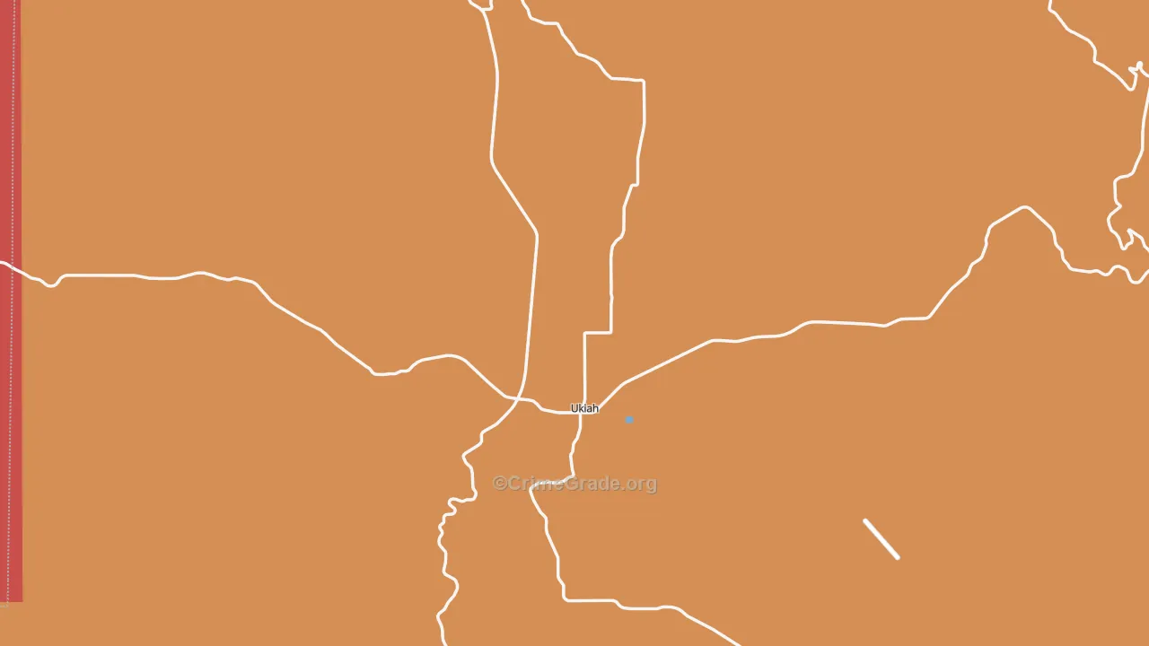 Ukiah, OR Map of Drug-Related Crime Rates