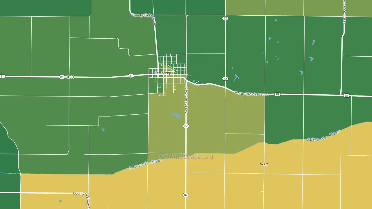 Ulah, IL Map of Drug-Related Crime Rates