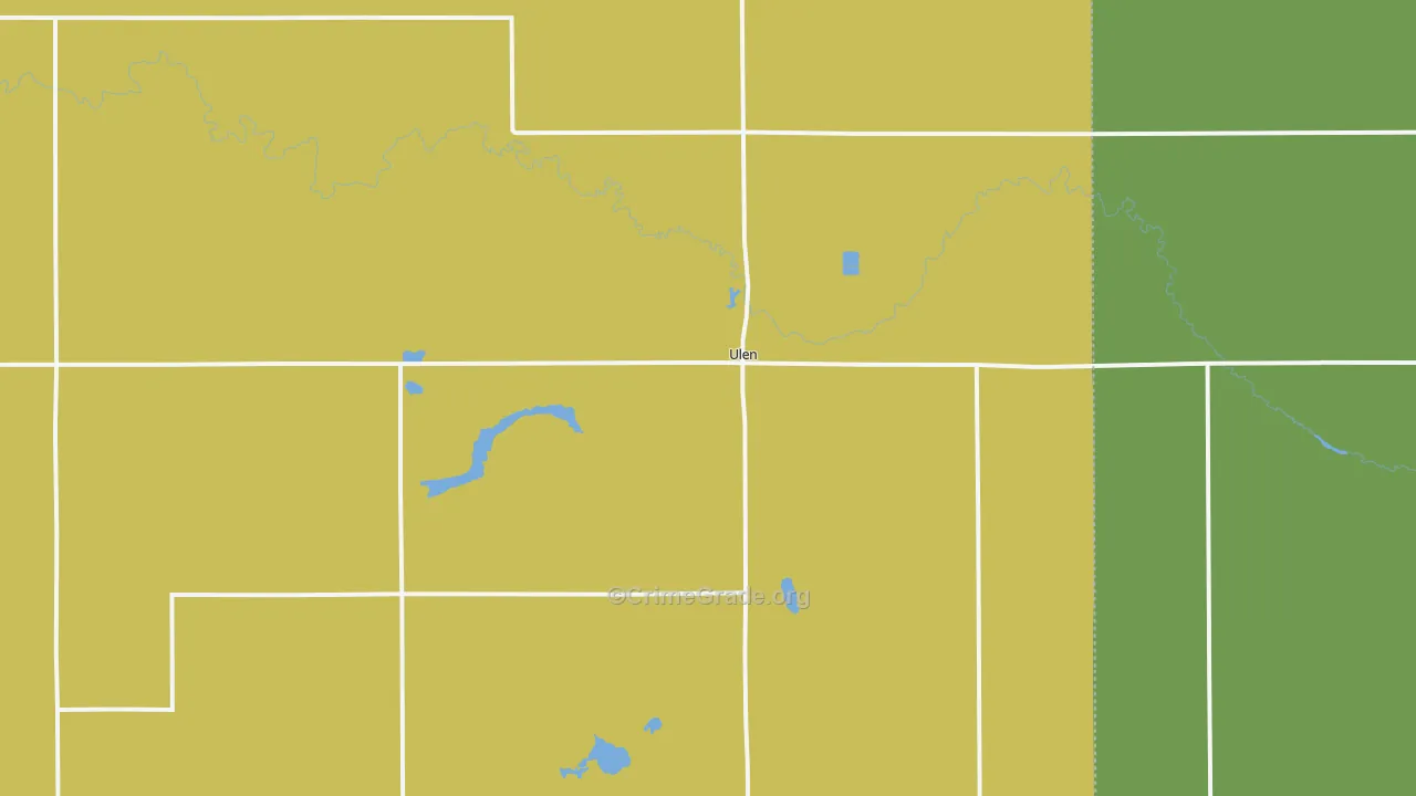 Ulen, MN Map of Drug-Related Crime Rates