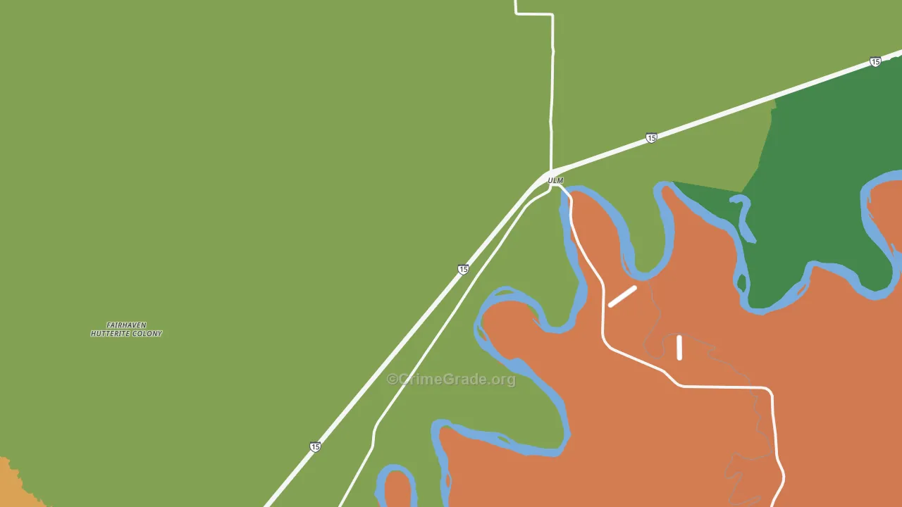 Ulm, MT Map of Drug-Related Crime Rates