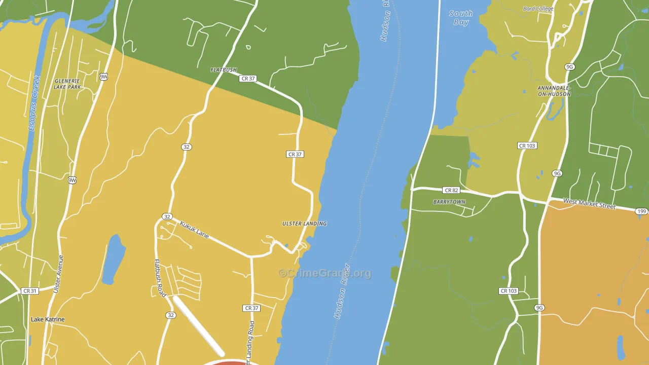 Ulster Landing, NY Map of Drug-Related Crime Rates