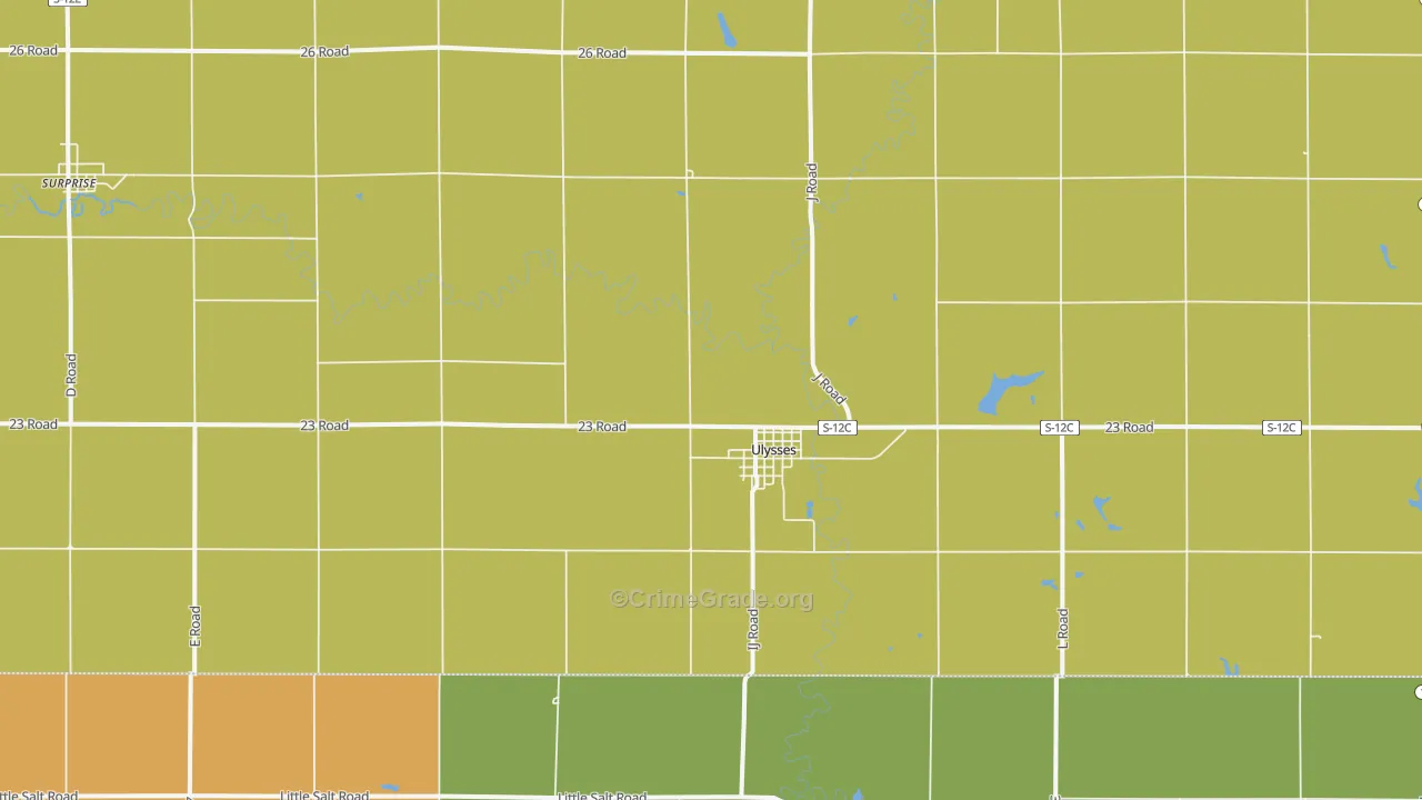 Ulysses, NE Map of Drug-Related Crime Rates