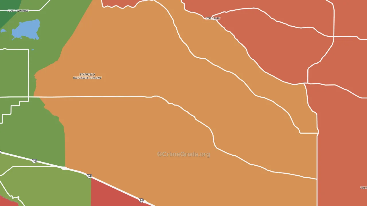 Umatilla County, OR Map of Drug-Related Crime Rates