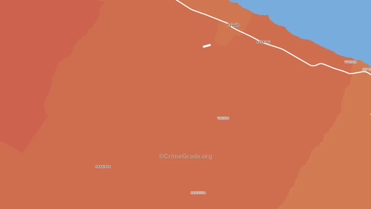 Umikoa, HI Map of Drug-Related Crime Rates