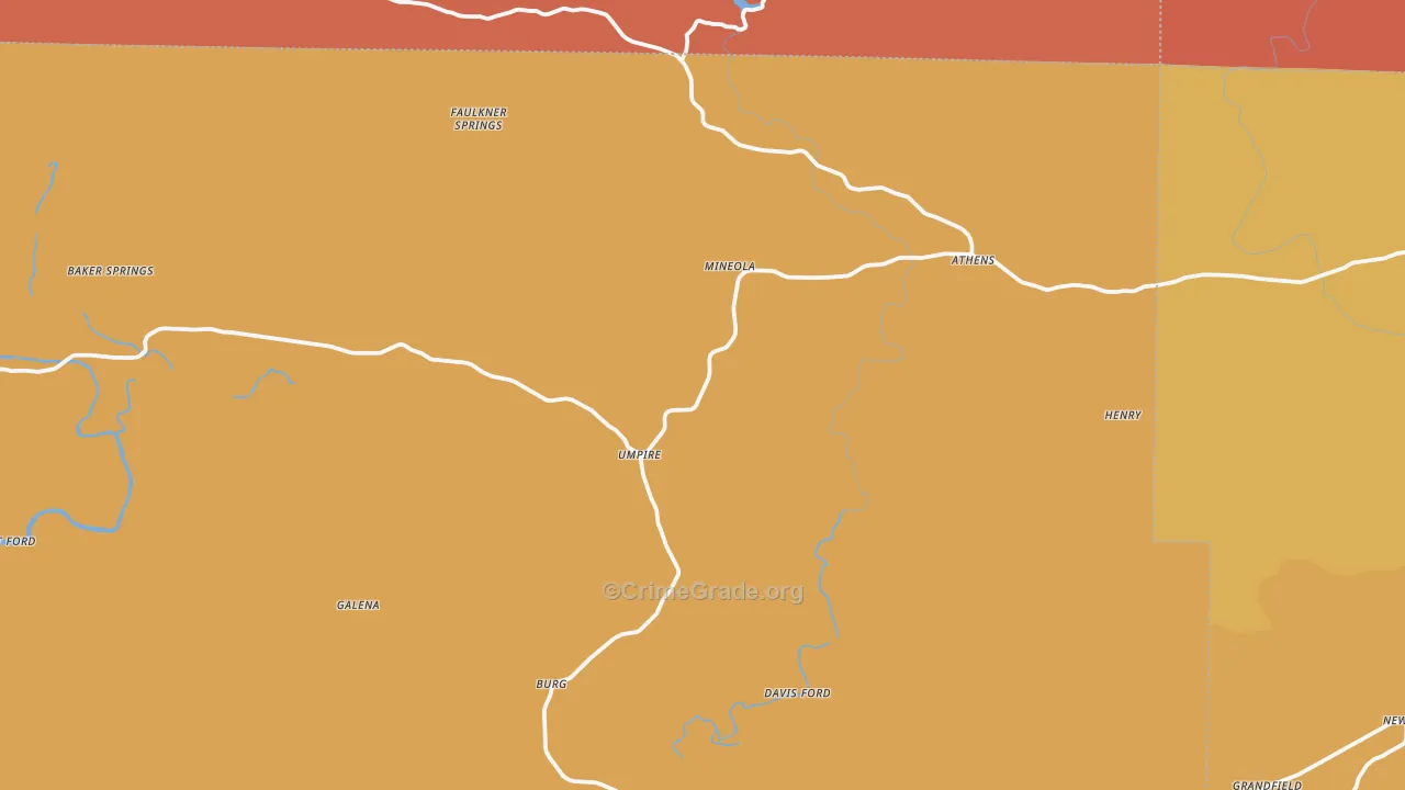 Umpire, AR Map of Drug-Related Crime Rates