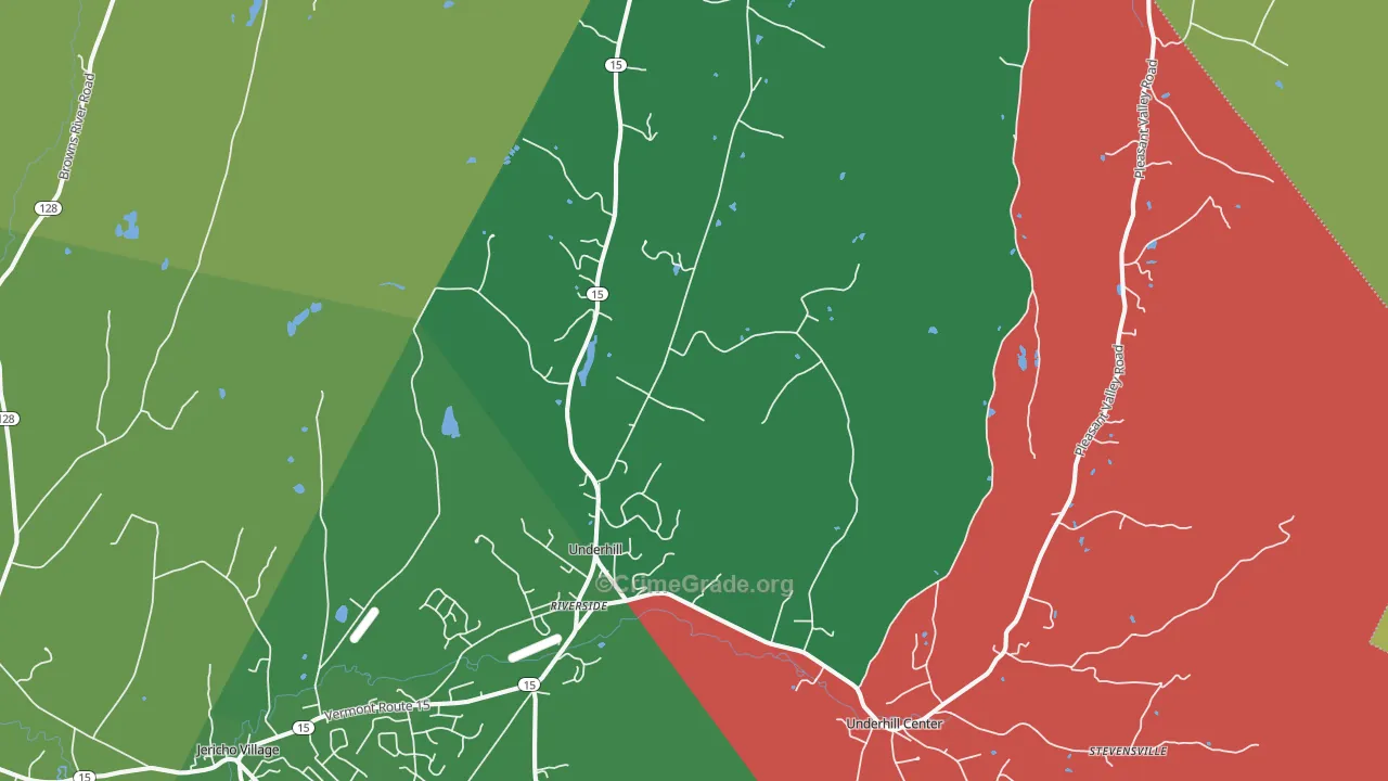 Underhill, VT Map of Drug-Related Crime Rates
