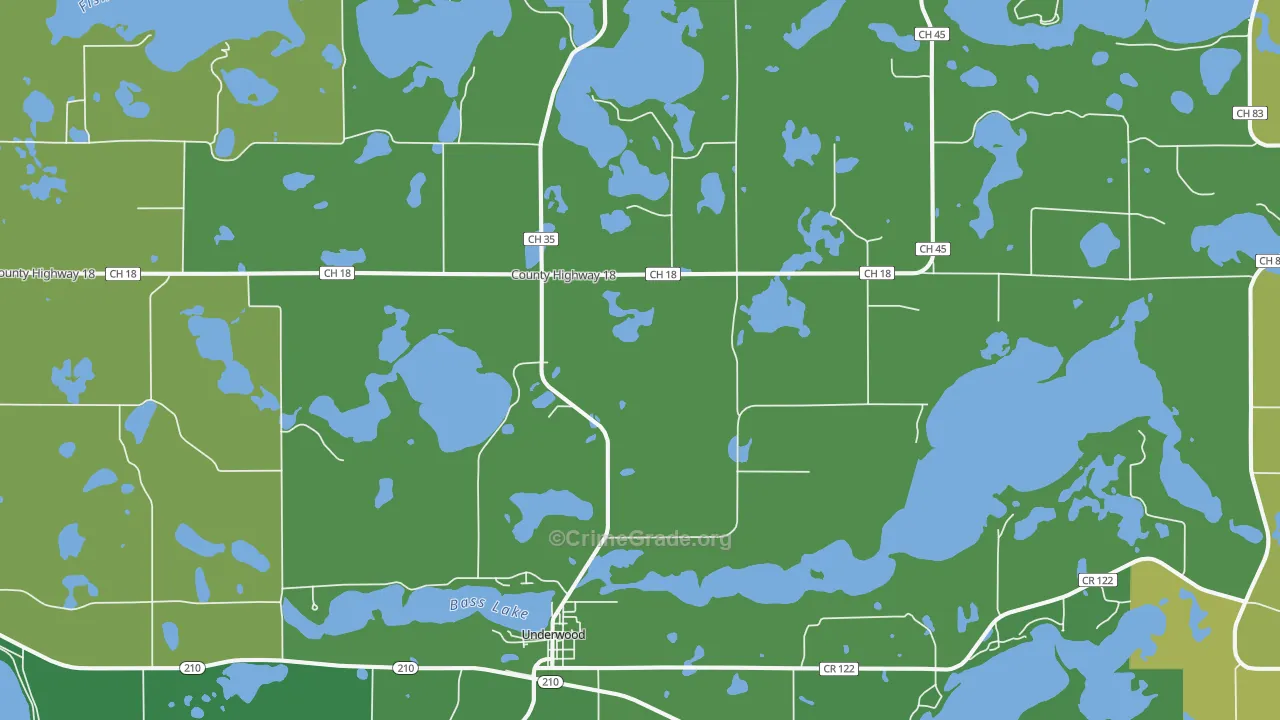 Underwood, MN Map of Drug-Related Crime Rates