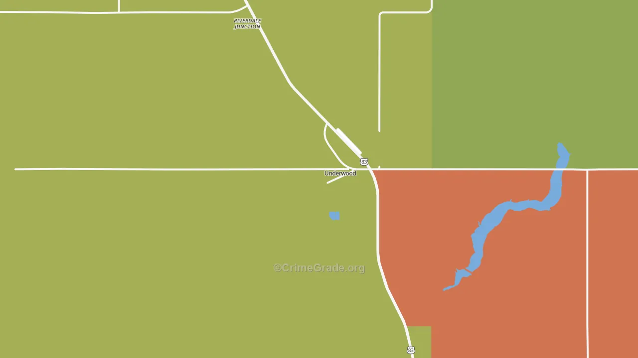 Underwood, ND Map of Drug-Related Crime Rates